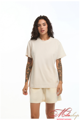 Футболка жіноча пряма з бавовни Luna L027 Dora